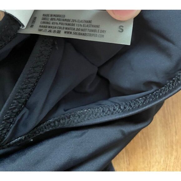 Solid & Striped black cut-out one-piece womens small - Picture 4 of 9